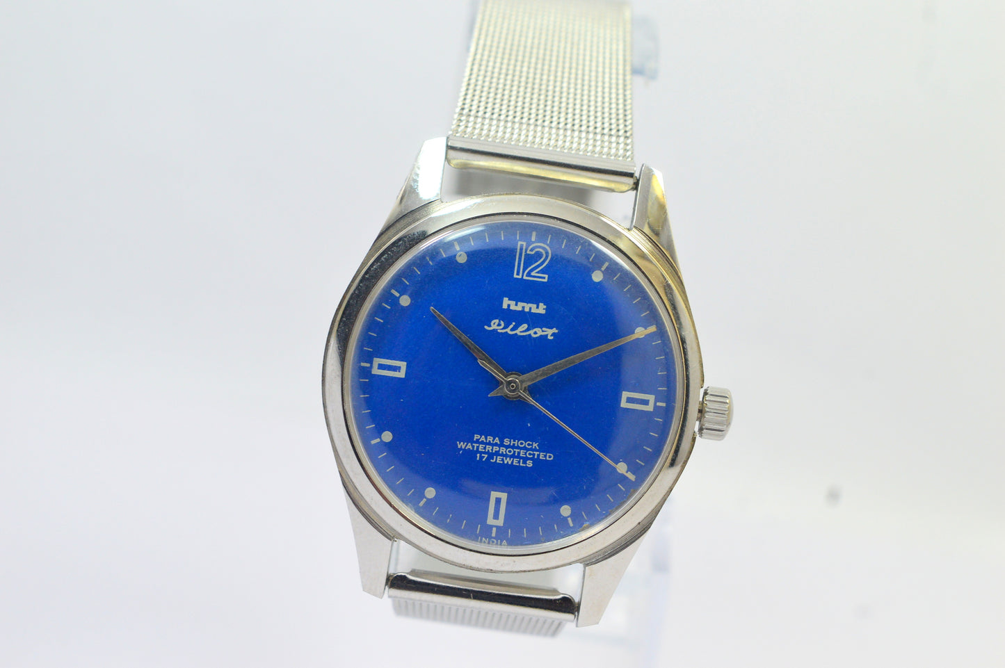 Hmt Pilot Blue Dial 17 Jewels Analog Wrist Watch For Men