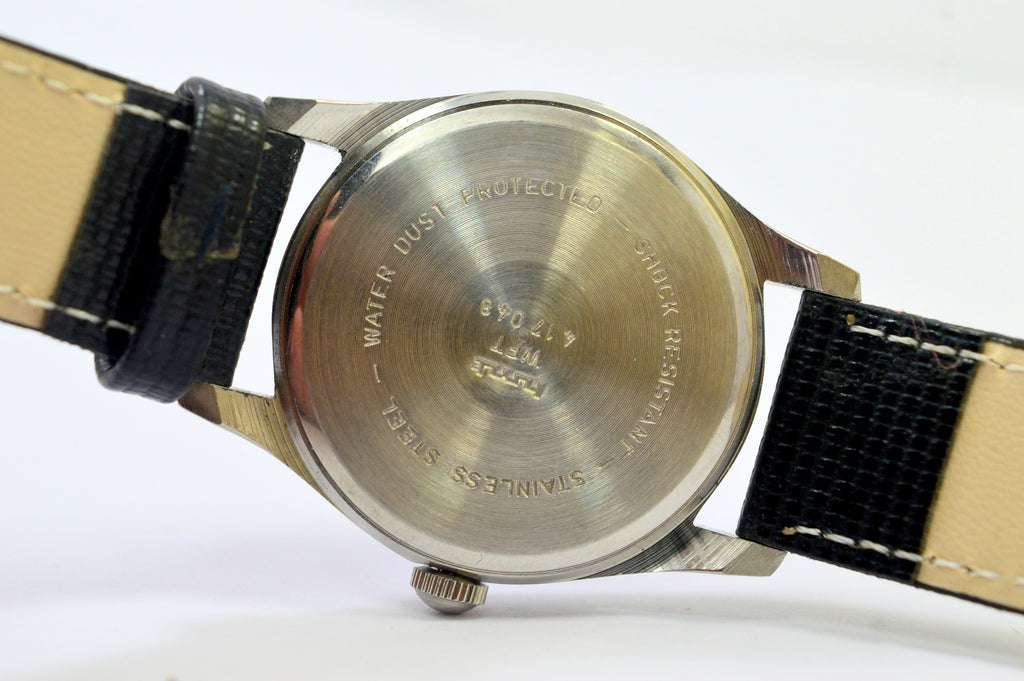 HMT JANATA BLUE DIAL ANALOG 17 JEWELS HAND WINDING WRIST WATCH FOR MEN