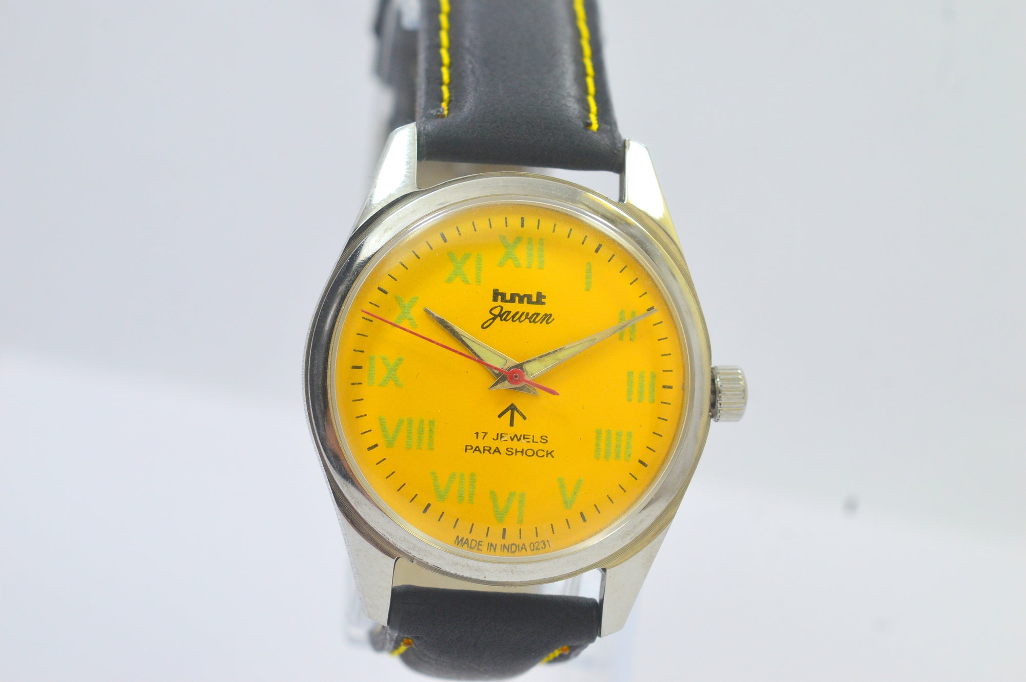 Hmt Jawan Yellow Dial Roman Figure Analog Wrist WAtch For Men's