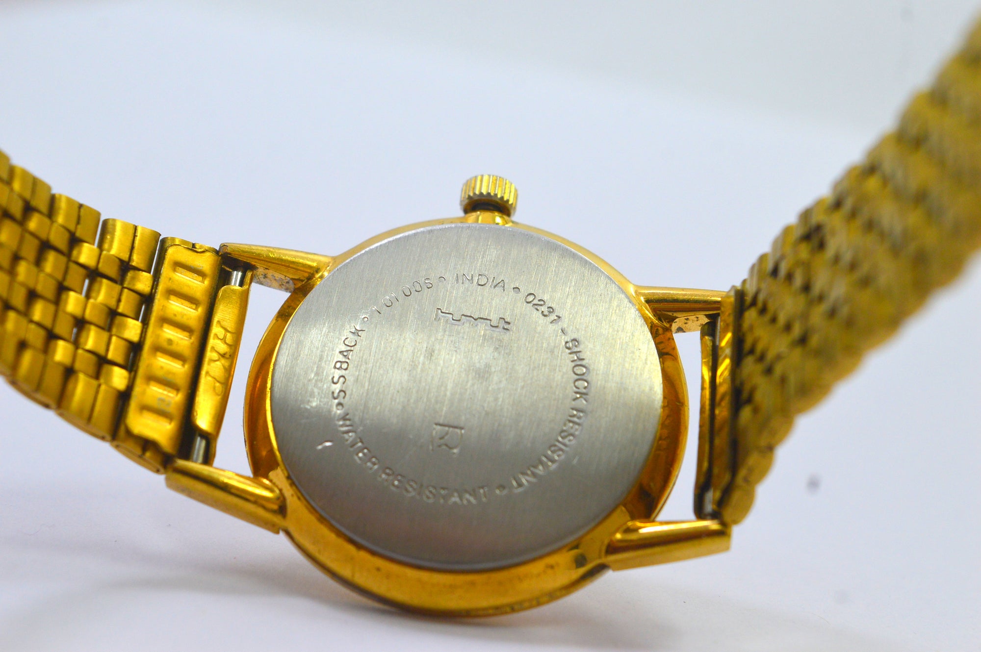 Hmt Sona Golden Dial 17 Jewels Analog Wrist Watch For Men's