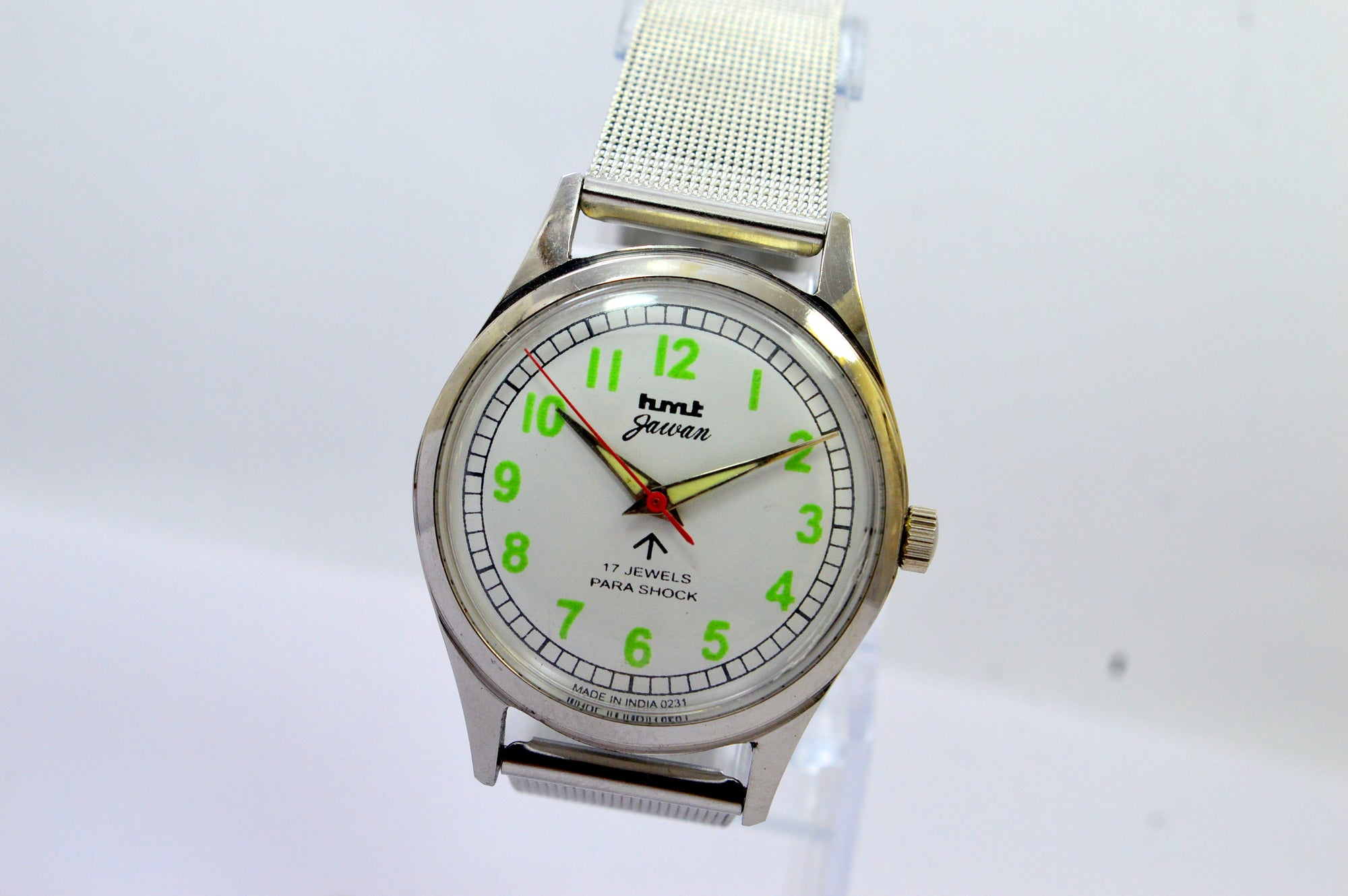 Hmt Jawan White Dial Analog 17 Jewels Wrist watch For Men