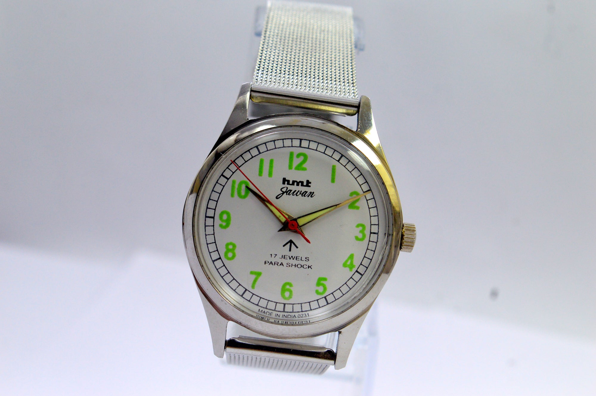 Hmt Jawan White Dial Analog 17 Jewels Wrist watch For Men