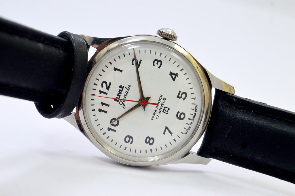 Hmt Janata White Dial Analog 17 Jewels Wrist Watch For Men