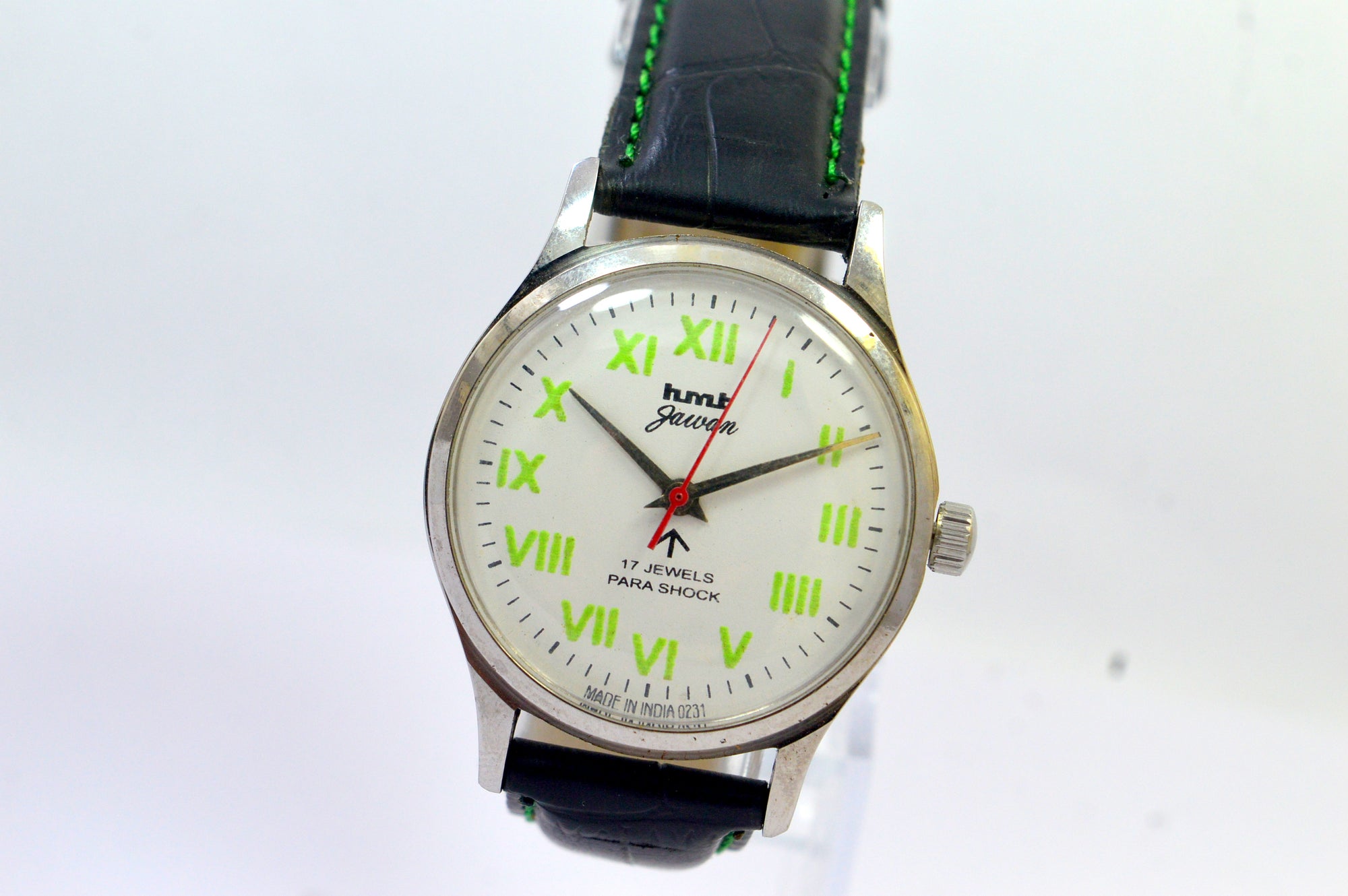 Hmt Jawan White Dial 17 Jewels Analog Wrist Watch For Men