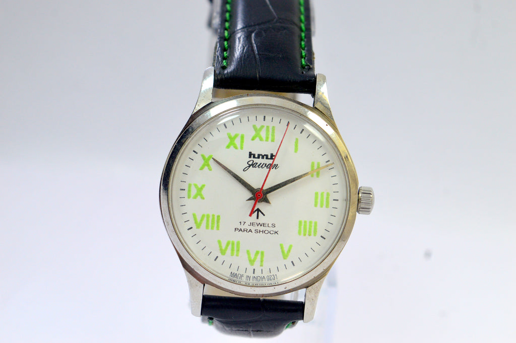 Hmt Jawan White Dial 17 Jewels Analog Wrist Watch For Men