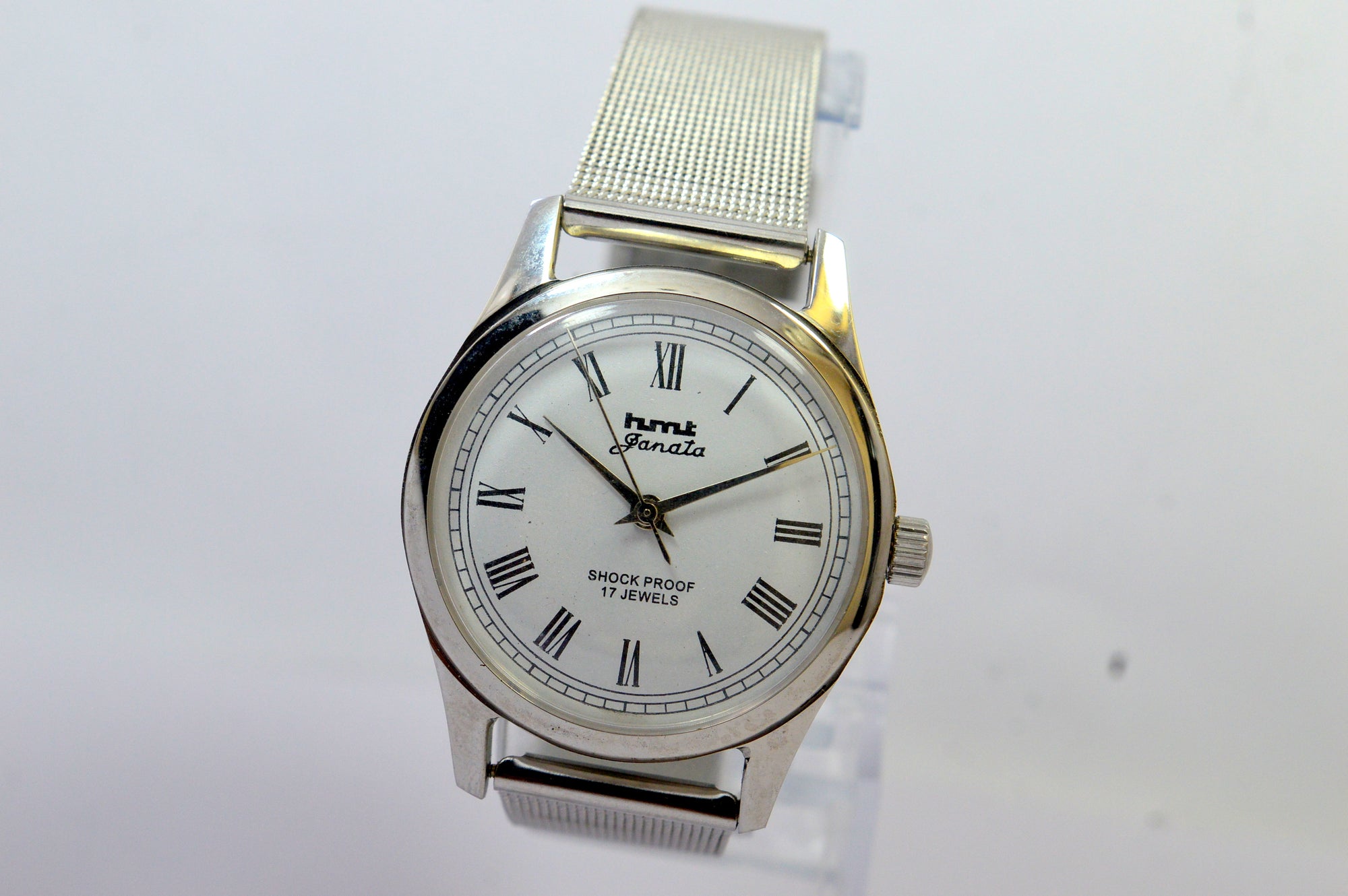 Hmt Janata White Dial 17 jewels Analog Wrist Watch For Men