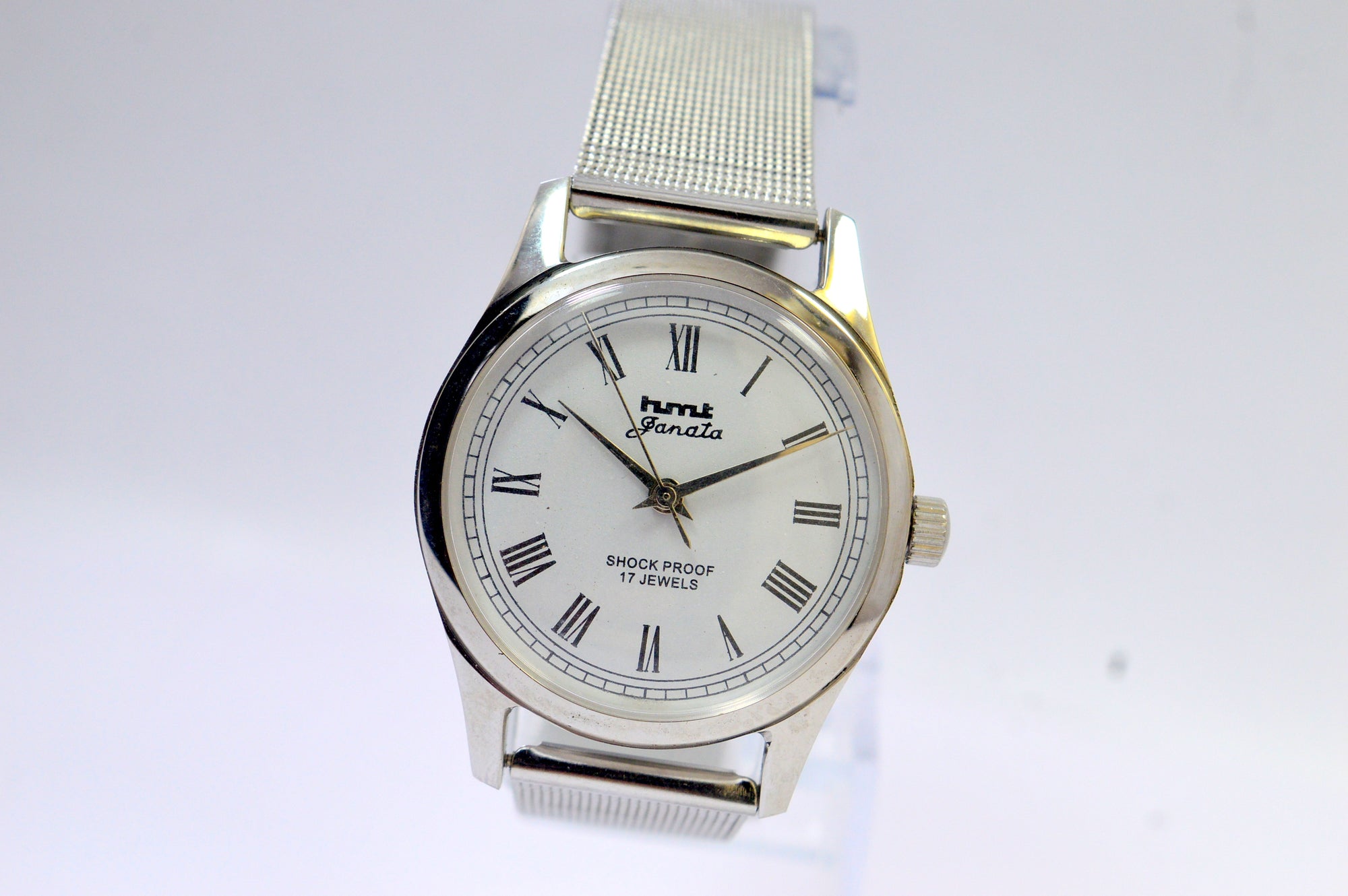 Hmt Janata White Dial 17 jewels Analog Wrist Watch For Men