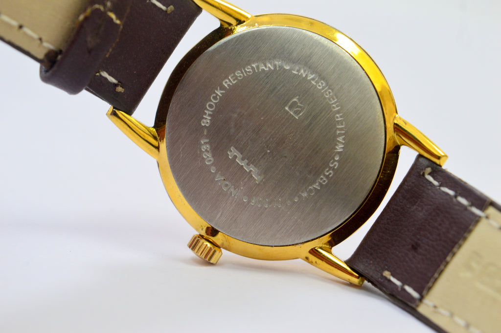 Hmt Sona Golden Dial 17 Jewels Analog Wrist Watch For Men