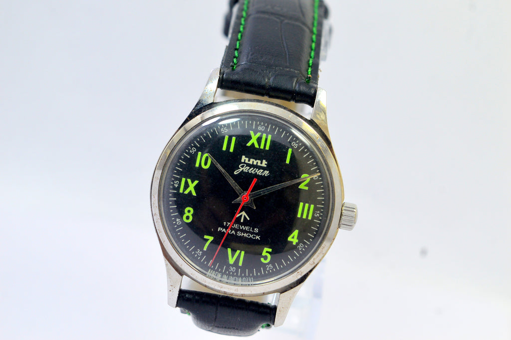 Hmt Jawan Black Dial 17 Jewels Analog Wrist Watch For Men