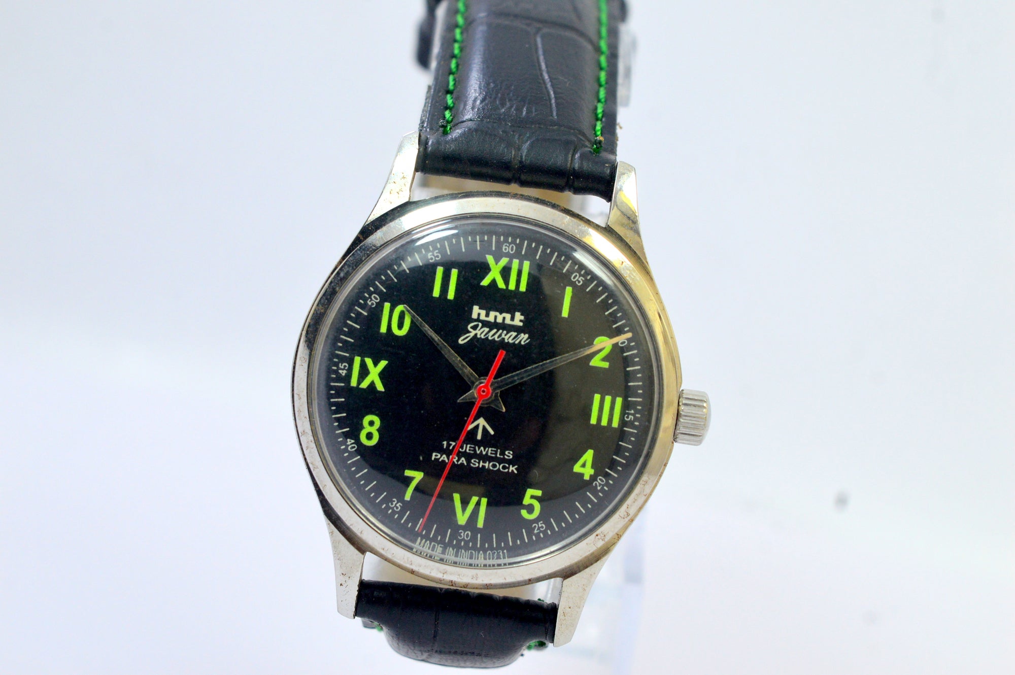 Hmt Jawan Black Dial 17 Jewels Analog Wrist Watch For Men