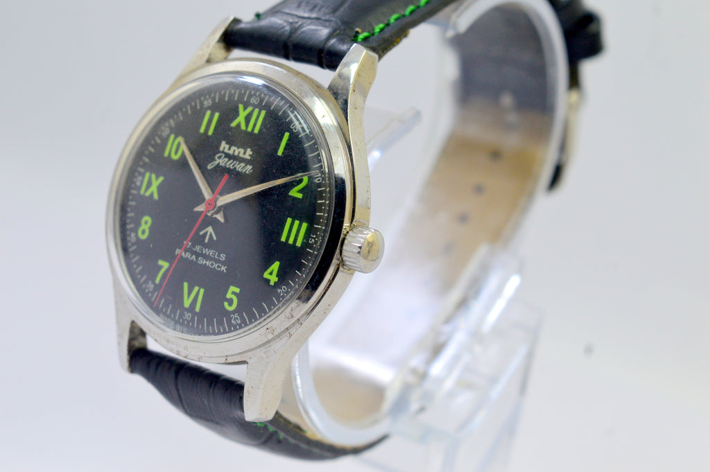 Hmt Jawan Black Dial 17 Jewels Analog Wrist Watch For Men