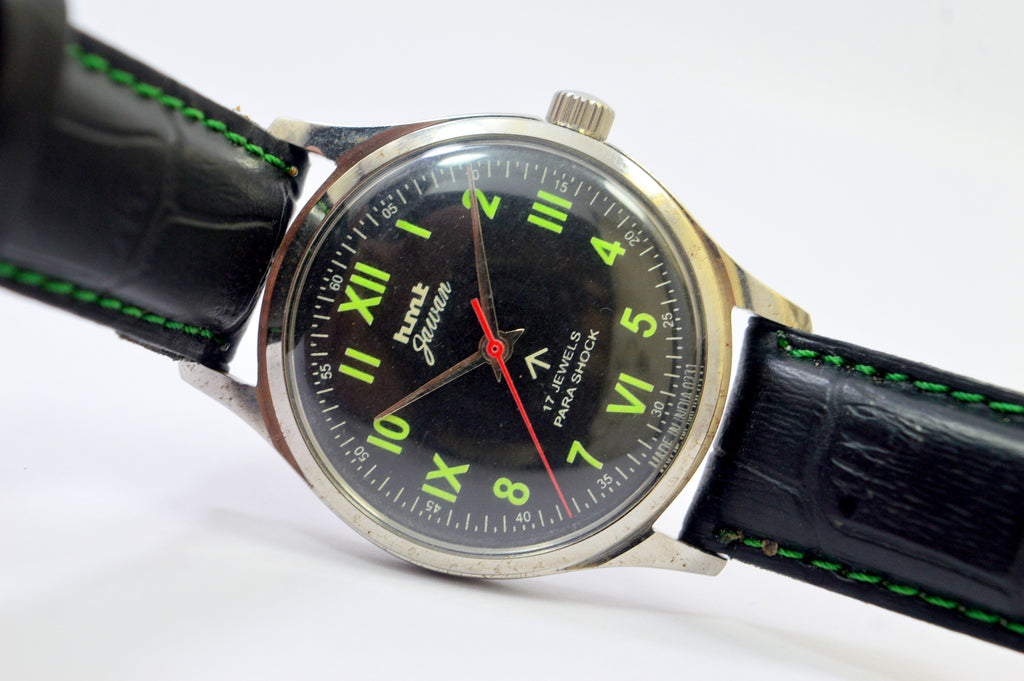 Hmt Jawan Black Dial 17 Jewels Analog Wrist Watch For Men