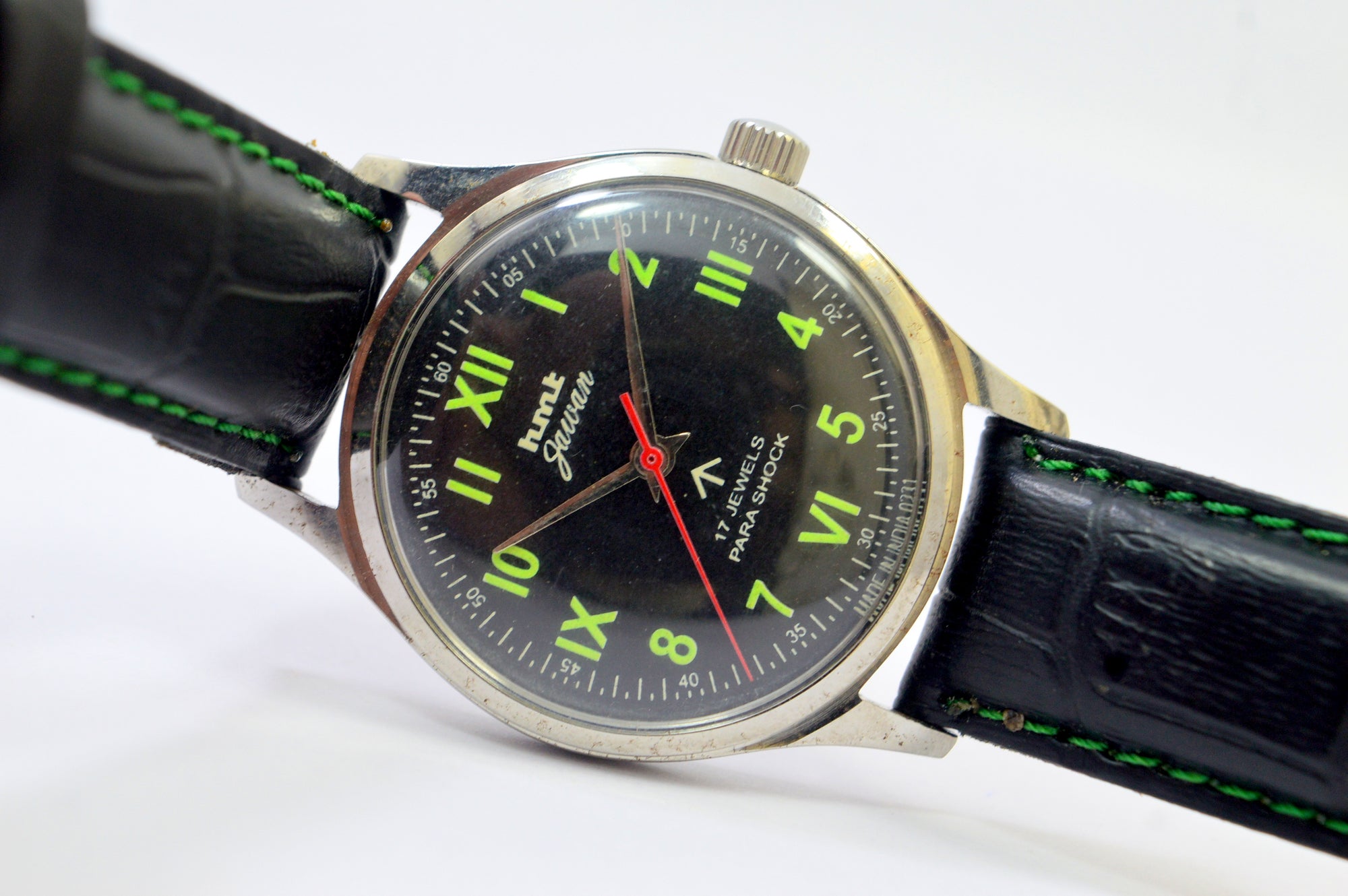 Hmt Jawan Black Dial 17 Jewels Analog Wrist Watch For Men