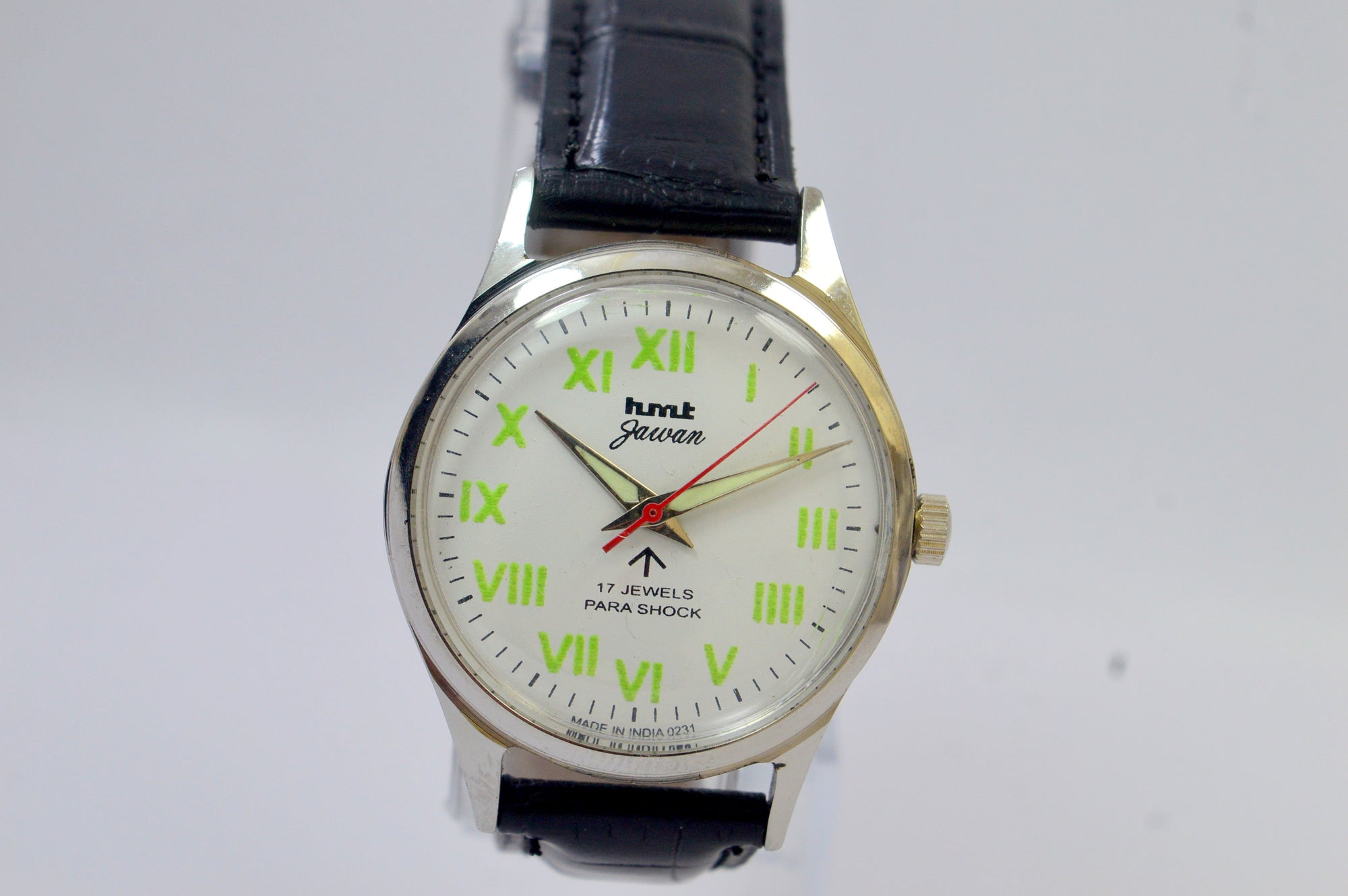 Hmt Jawan White Dial 17 Jewels Analog Wrist Watch For Men