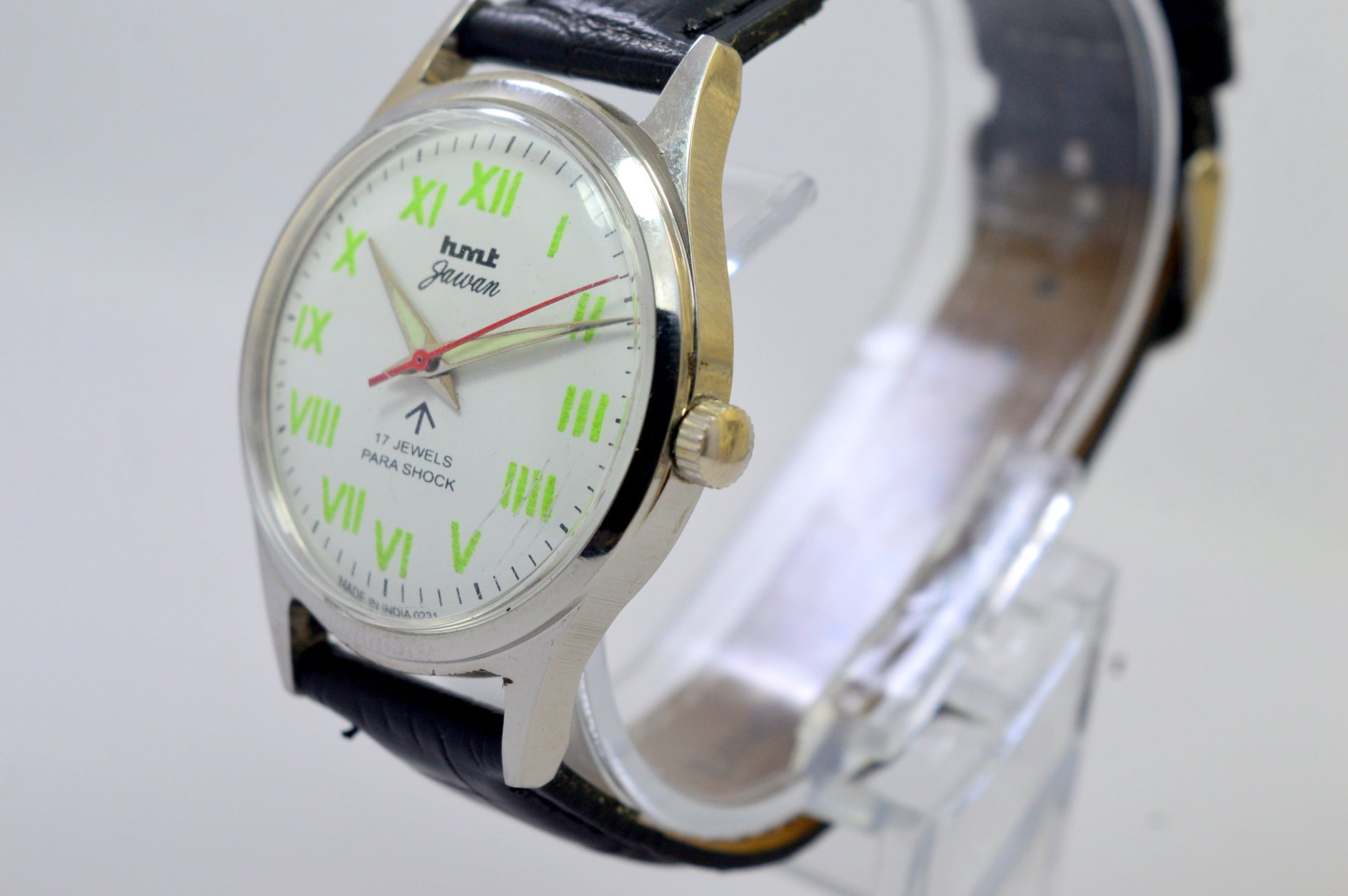 Hmt Jawan White Dial 17 Jewels Analog Wrist Watch For Men