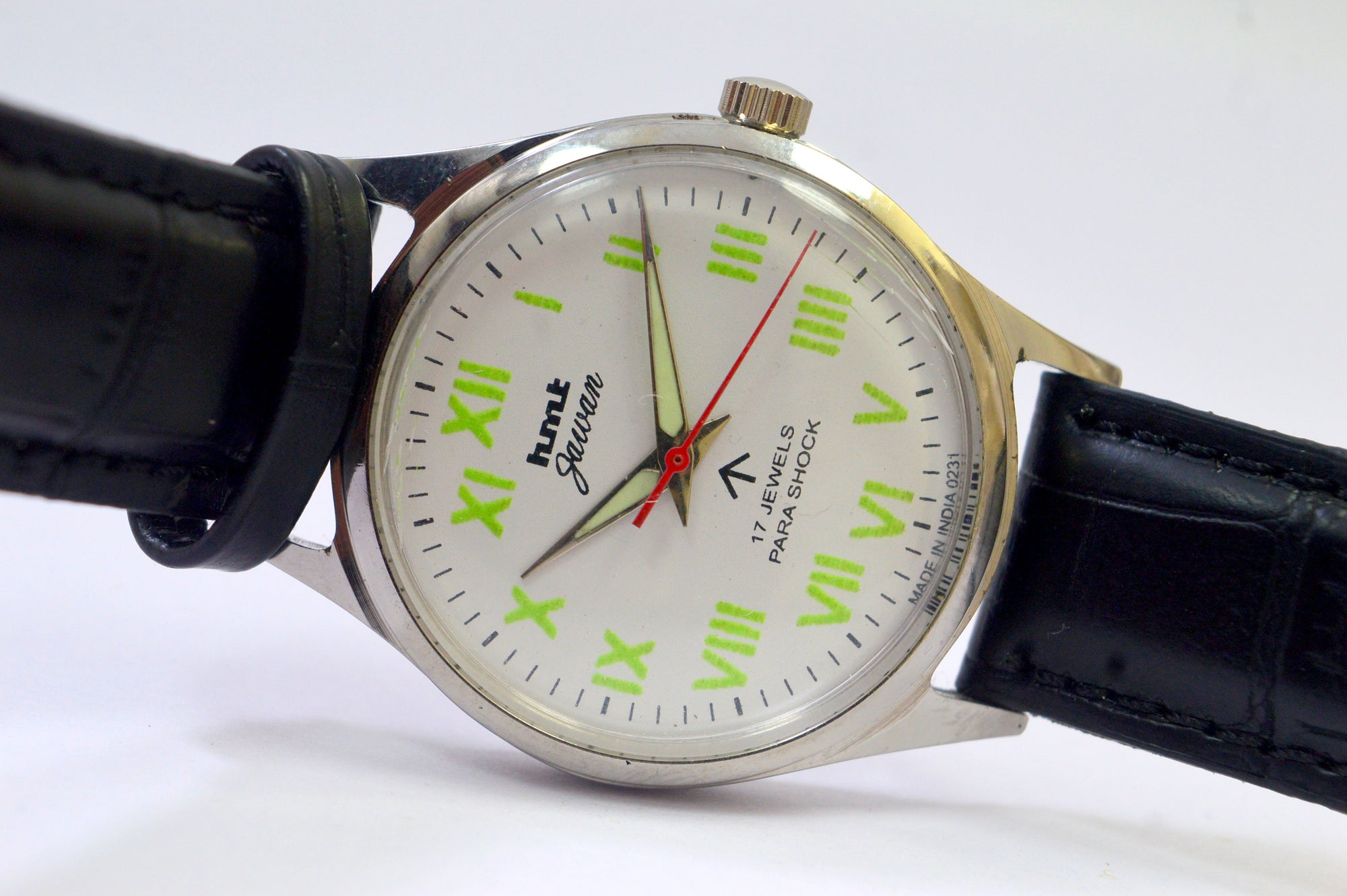 Hmt Jawan White Dial 17 Jewels Analog Wrist Watch For Men