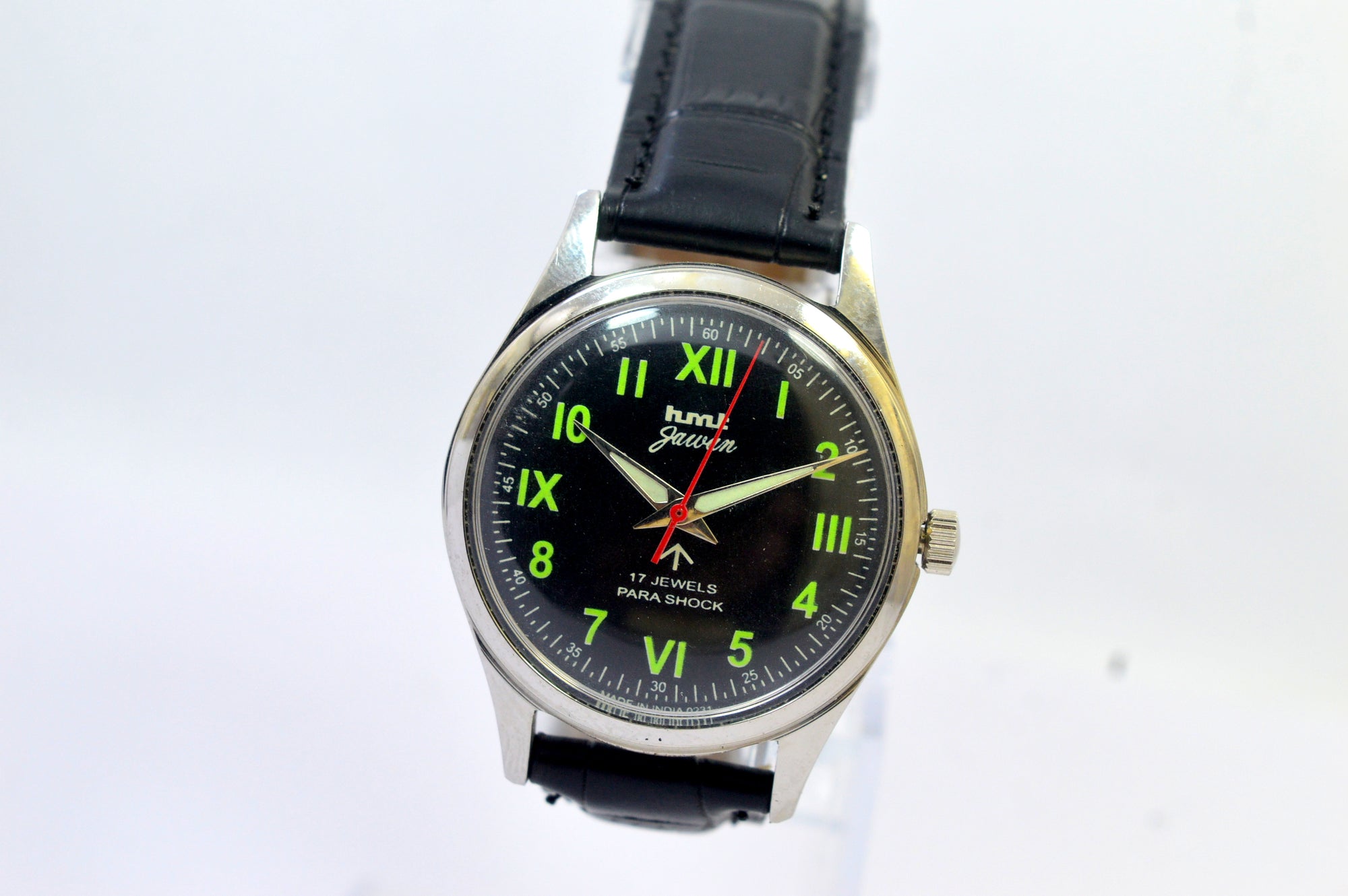 Hmt Jawan Black Dial 17 Jewels Analog Wrist Watch For Men