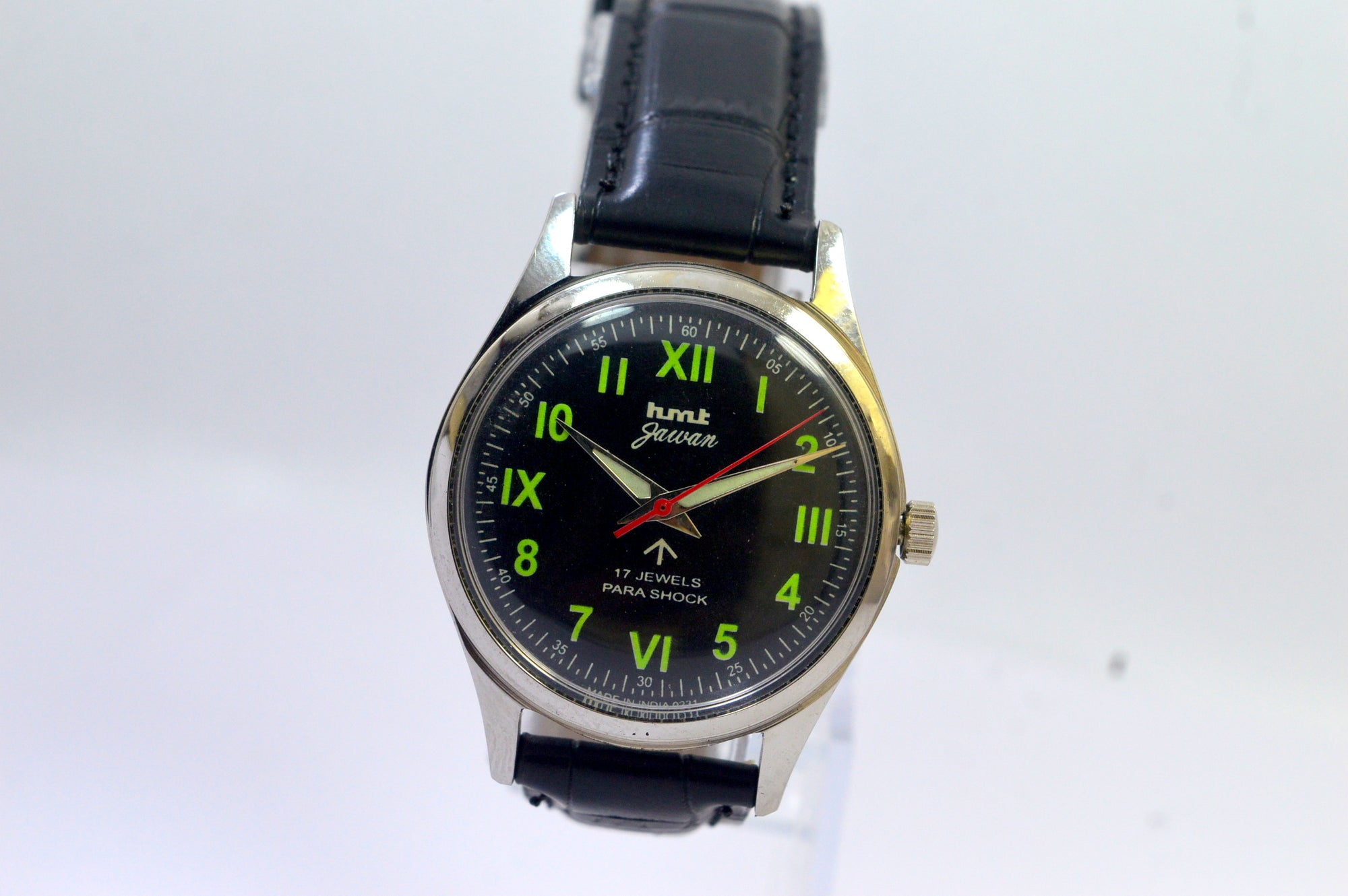 Hmt Jawan Black Dial 17 Jewels Analog Wrist Watch For Men