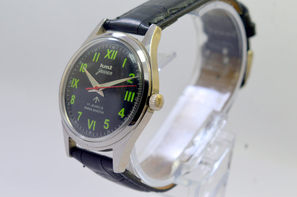 Hmt Jawan Black Dial 17 Jewels Analog Wrist Watch For Men