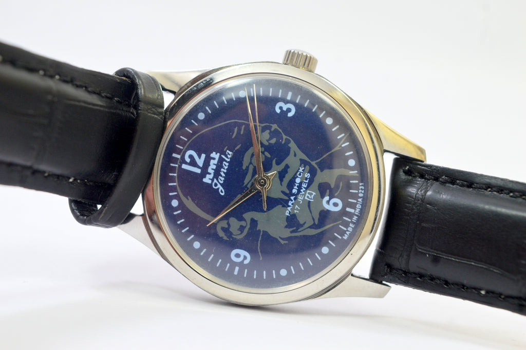 Hmt Janata Blue Dial 17 Jewels Analog Wrist Watch For Men