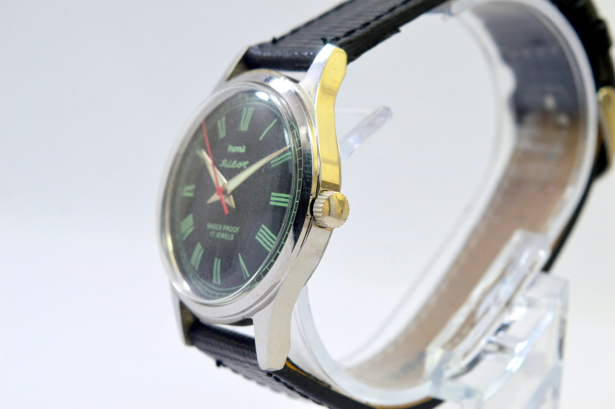 Hmt Pilot Black Dial 17 Jewels Analog Wrist Watch for Men