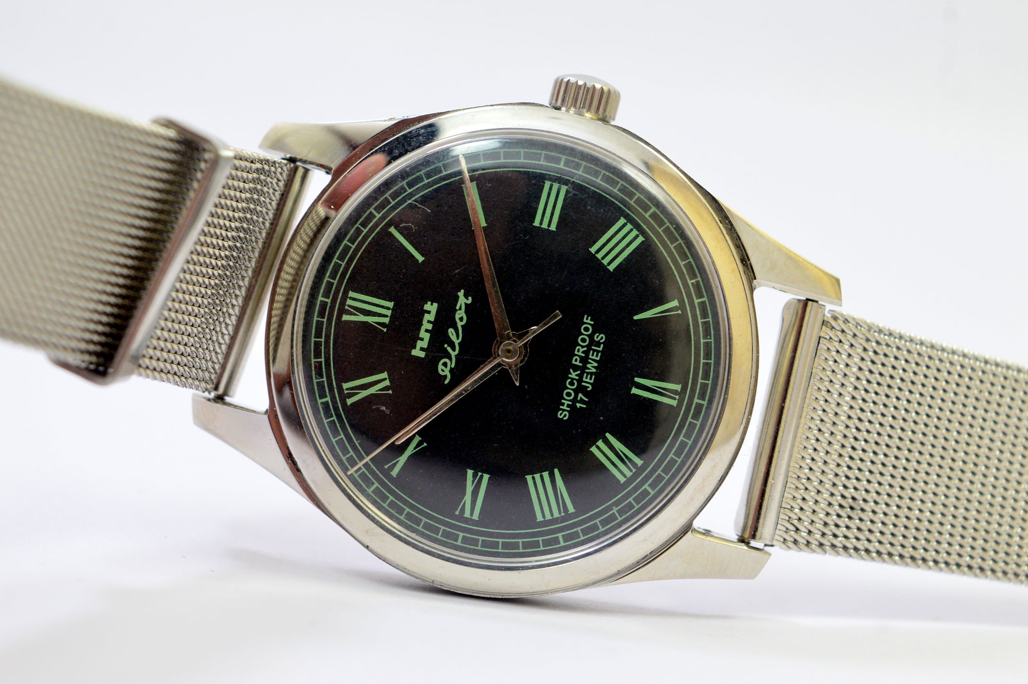 Hmt Pilot Black Dial 17 jewels Analog Wrist Watch For Men