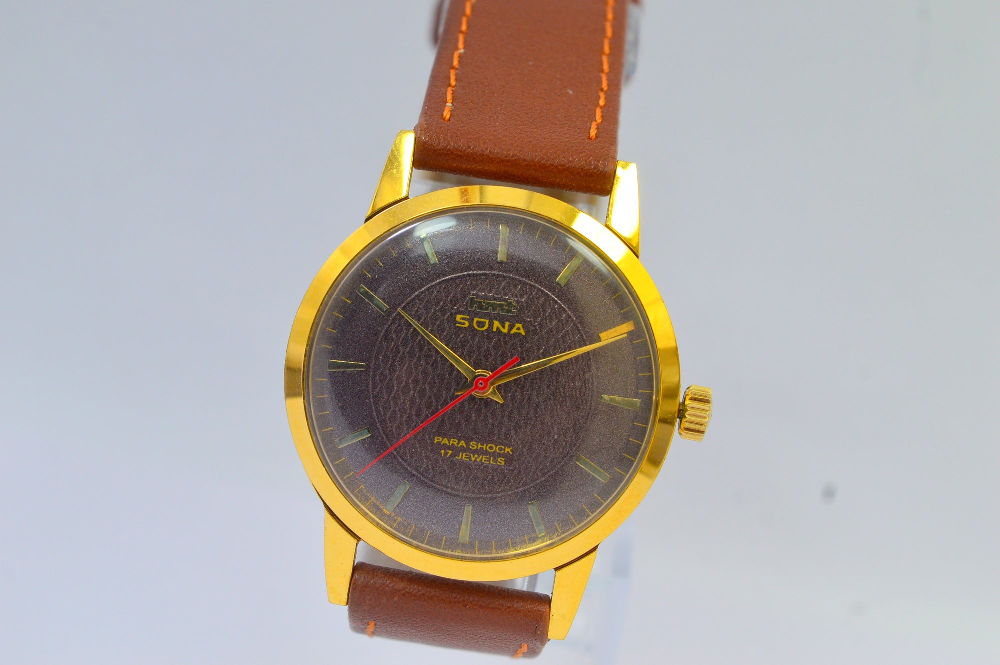 Hmt Sona Brown Dial 17 Jewels Analog Wrist Watch For Mens