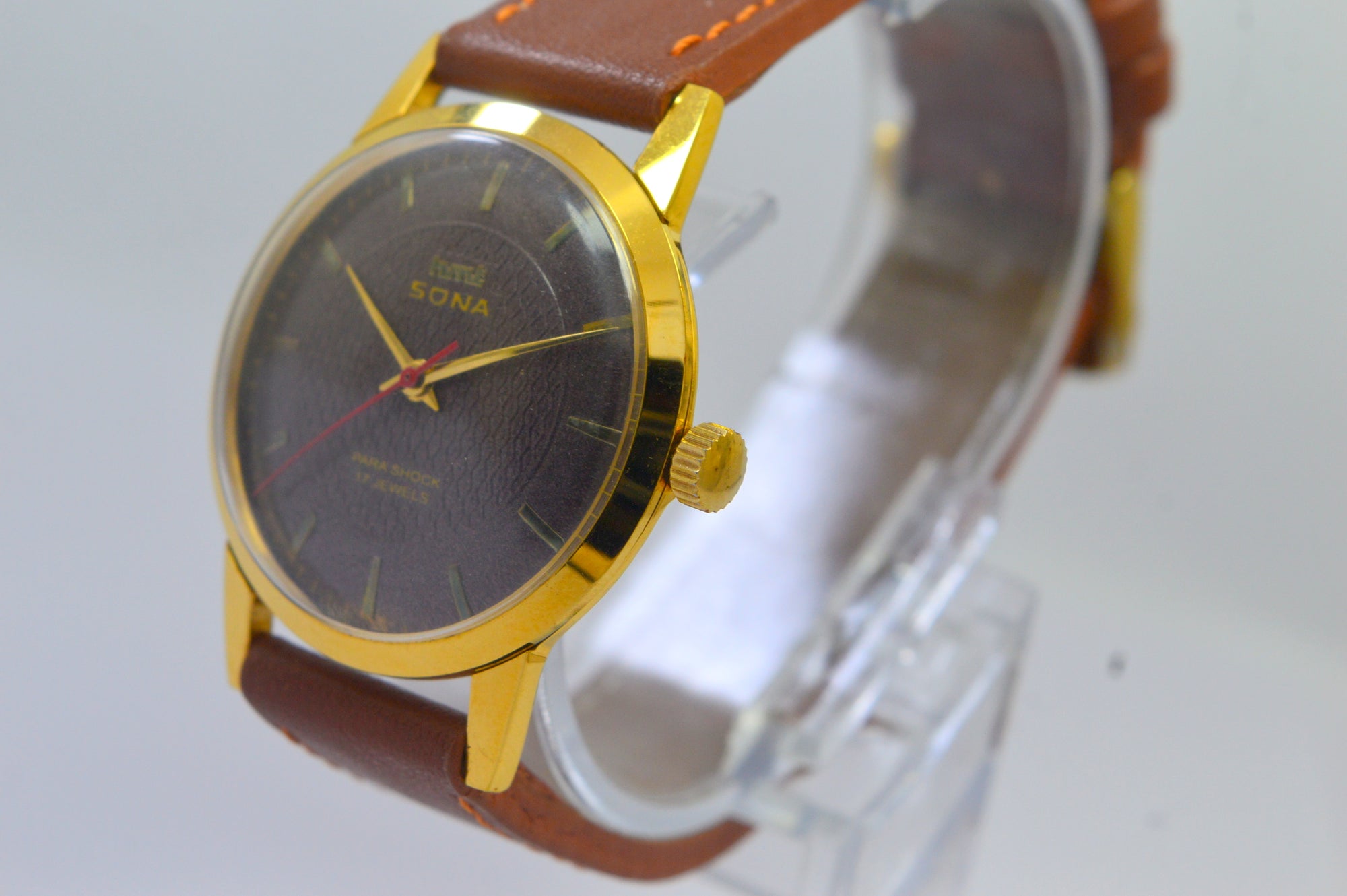 Hmt Sona Brown Dial 17 Jewels Analog Wrist Watch For Mens