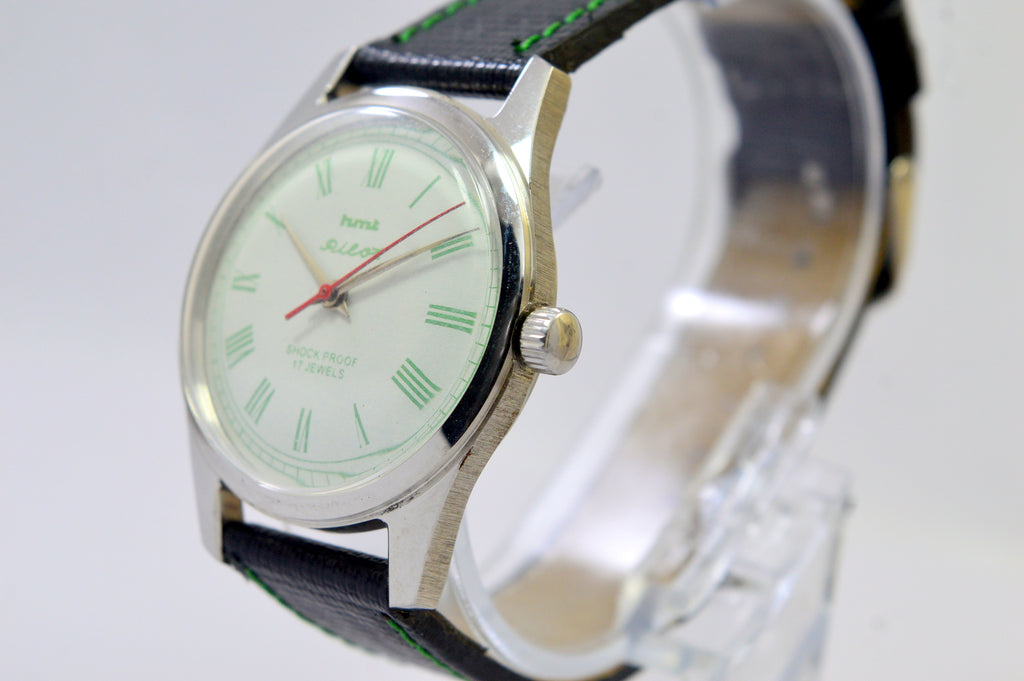 Hmt Pilot White Dial 17 Jewels Analog Wrist Watch For Men