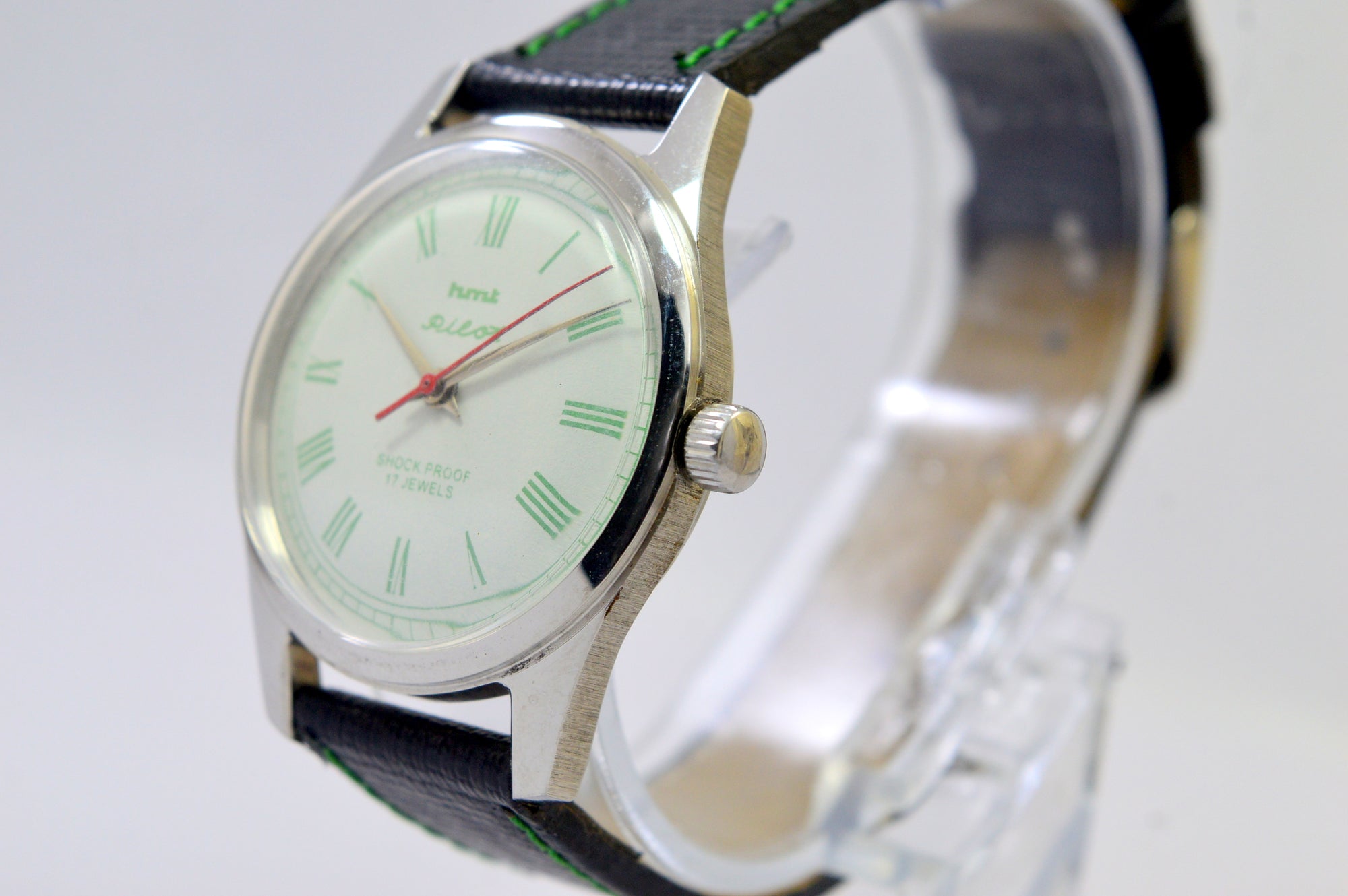 Hmt Pilot White Dial 17 Jewels Analog Wrist Watch For Men