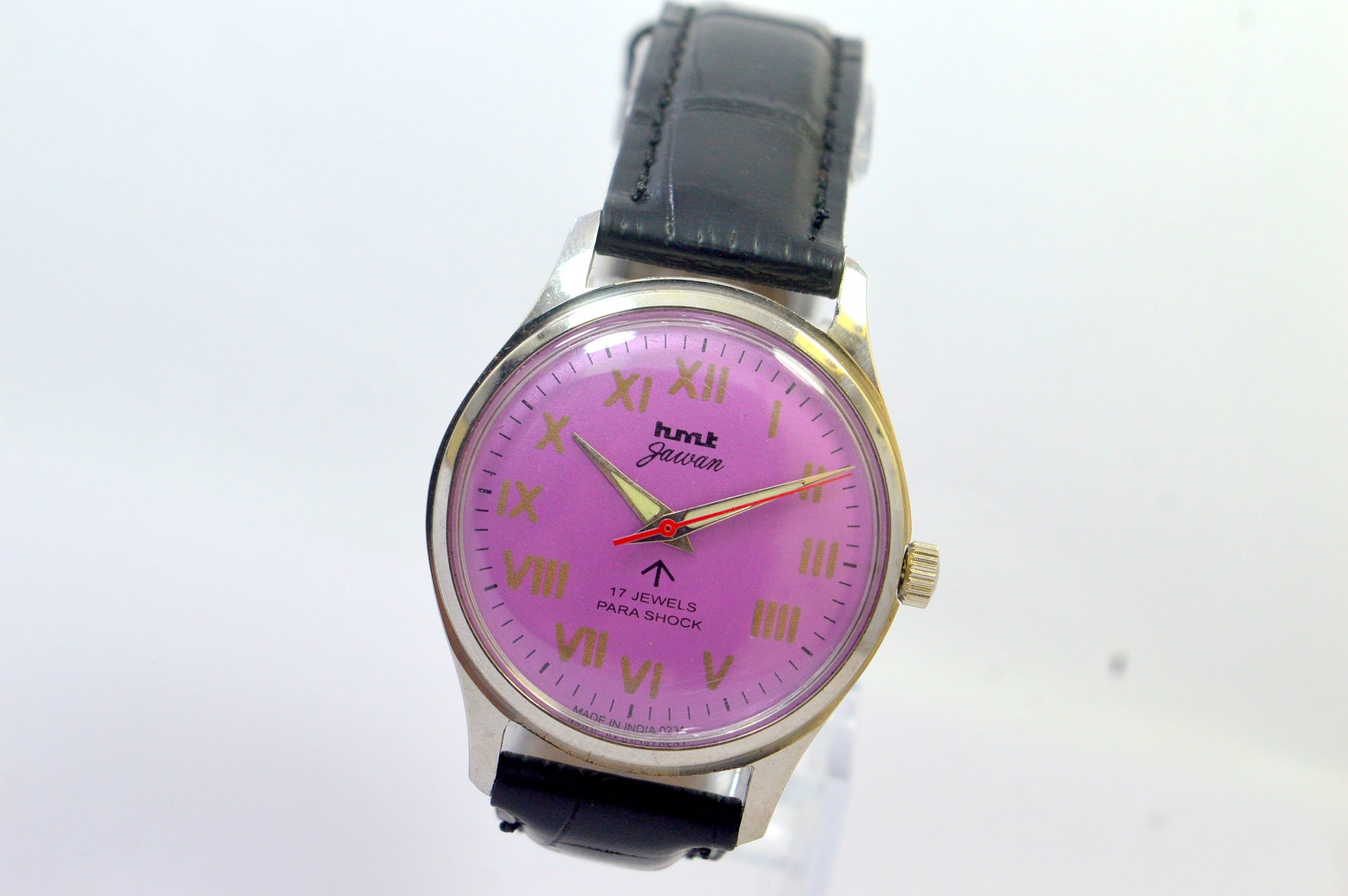 Hmt Jawan Pink Dial 17 Jewels Analog Wrist Watch For Mens