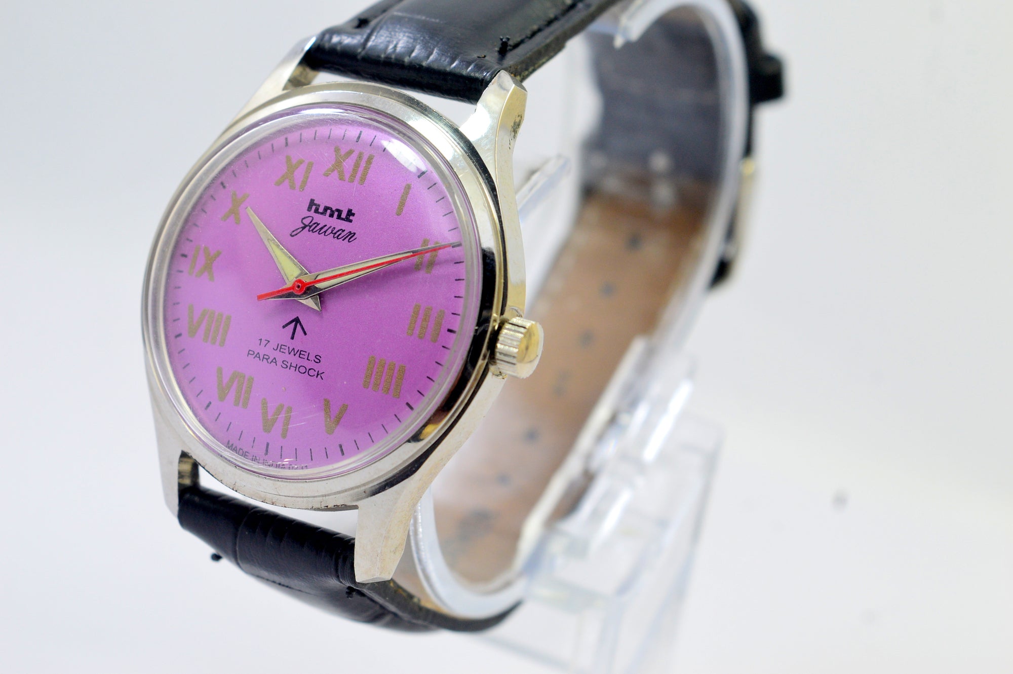 Hmt Jawan Pink Dial 17 Jewels Analog Wrist Watch For Mens