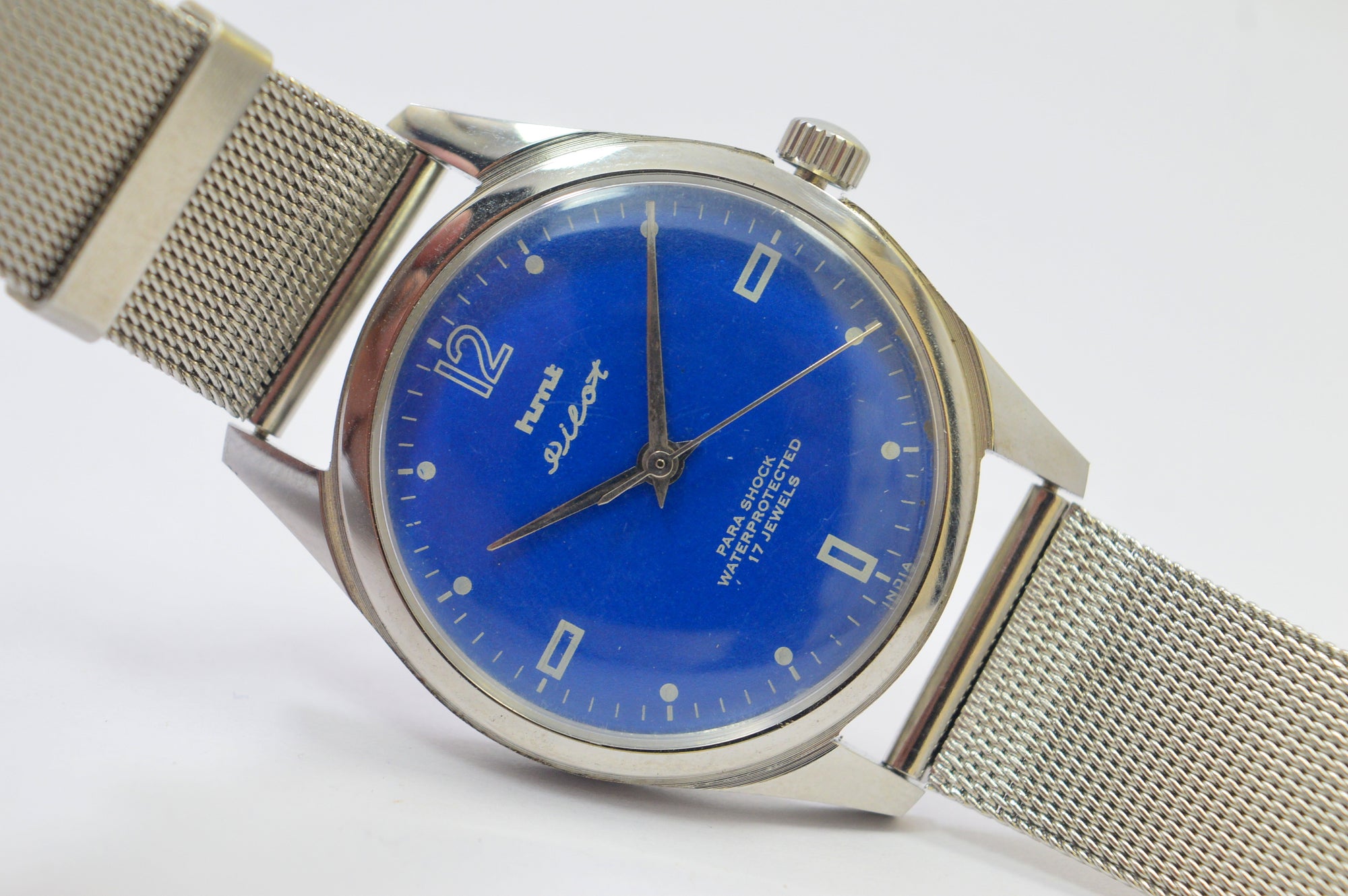 Hmt Pilot Blue Dial 17 Jewels Analog Wrist Watch For Men