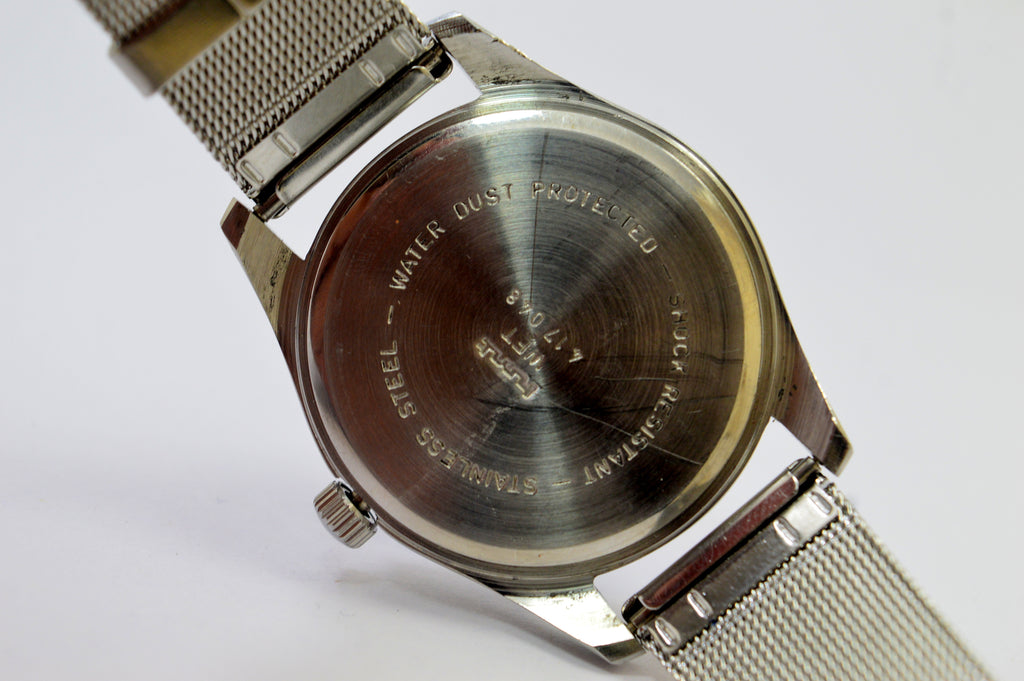 Hmt Pilot Blue Dial 17 Jewels Analog Wrist Watch For Men