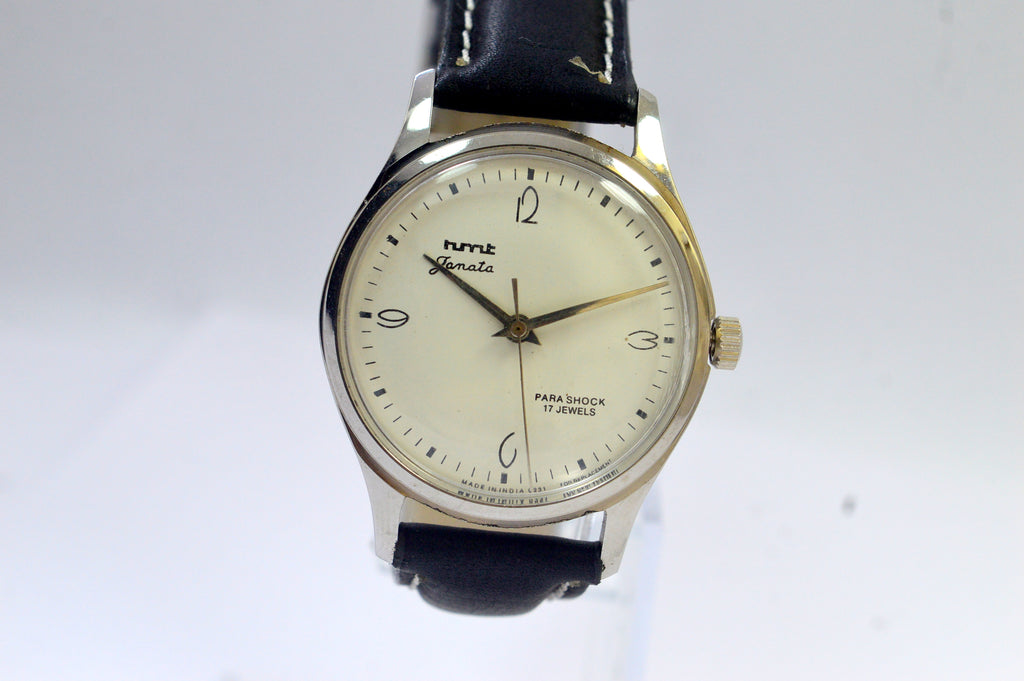 Hmt Janata White Dial 17 Jewels Analog Wrist Watch For Men