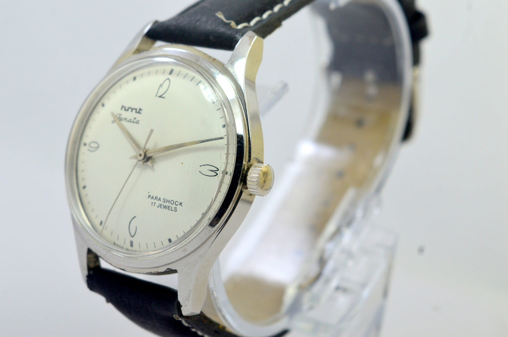 Hmt Janata White Dial 17 Jewels Analog Wrist Watch For Men