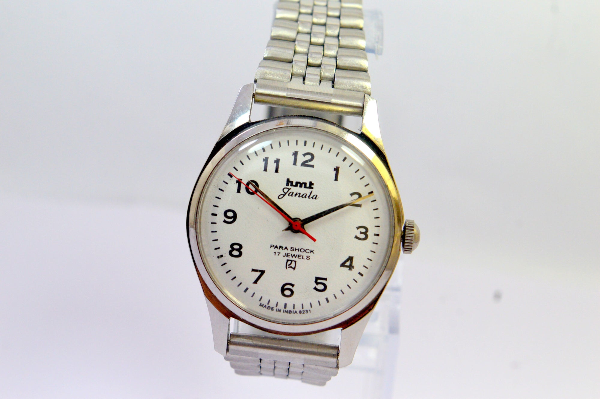 Hmt Janata White Dial 17 Jewels Analog Wrist Watch For Men