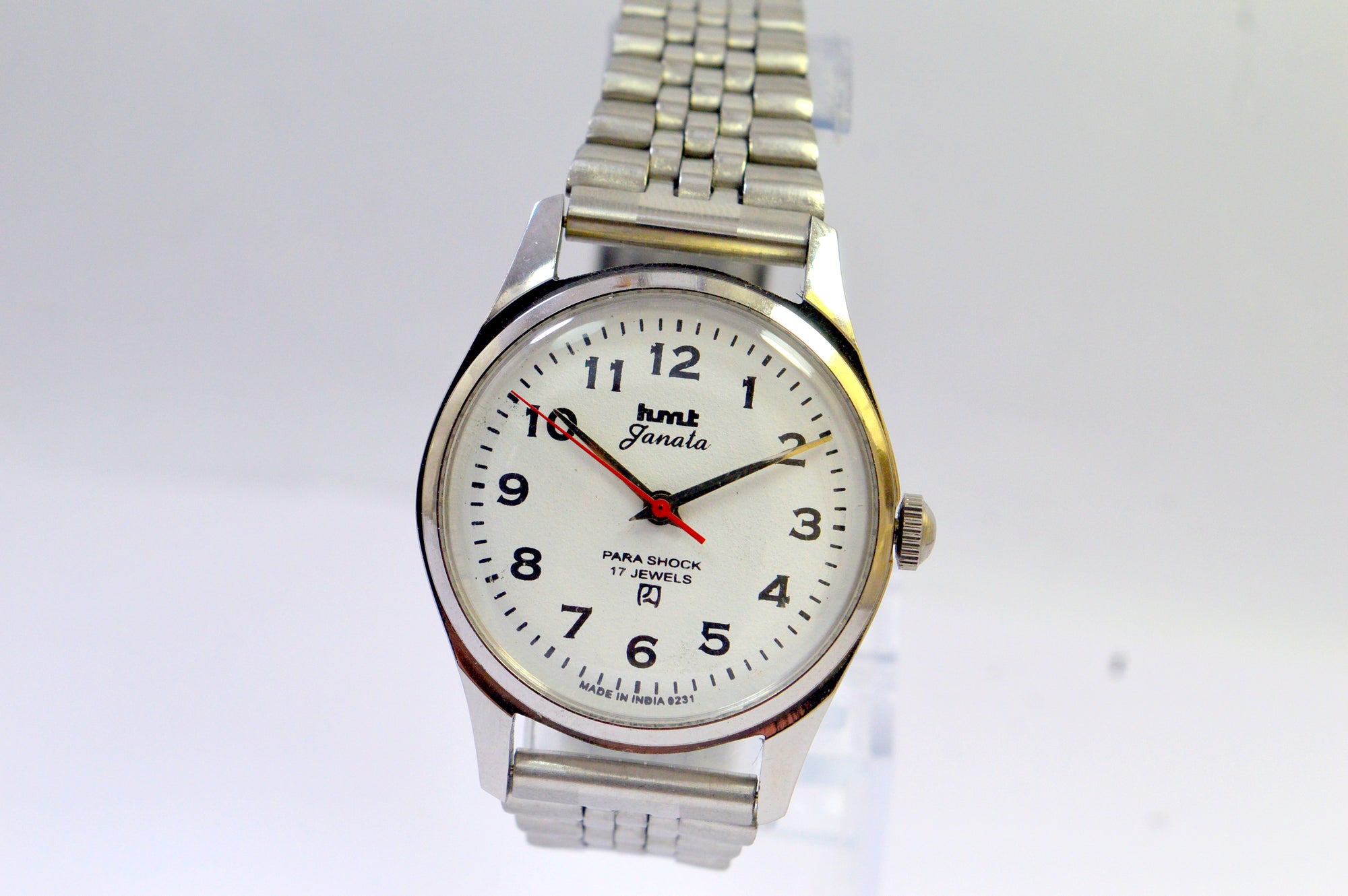 Hmt Janata White Dial 17 Jewels Analog Wrist Watch For Men
