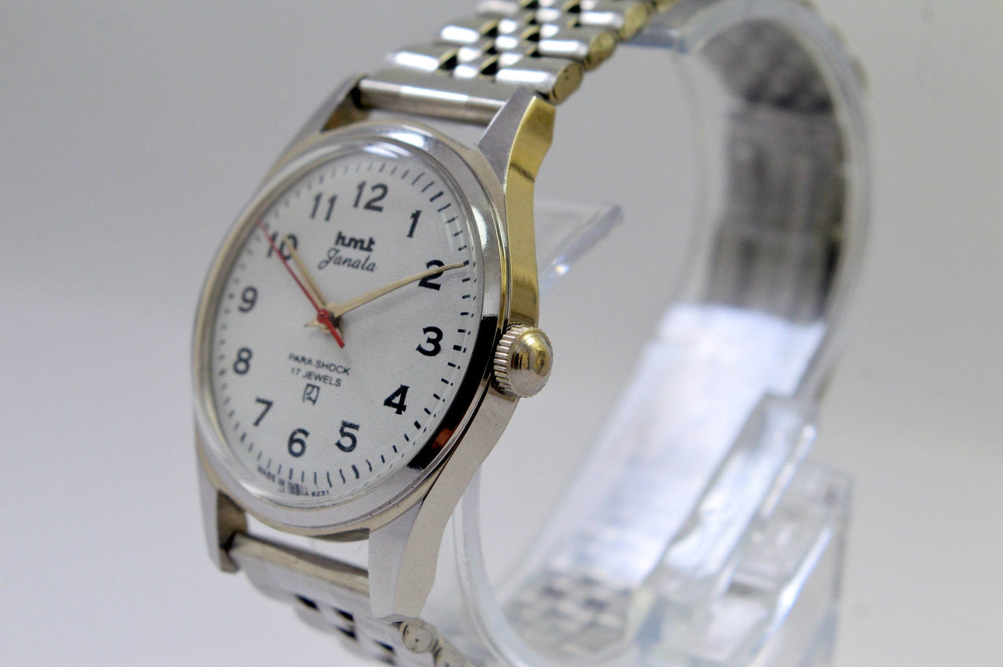 Hmt Janata White Dial 17 Jewels Analog Wrist Watch For Men