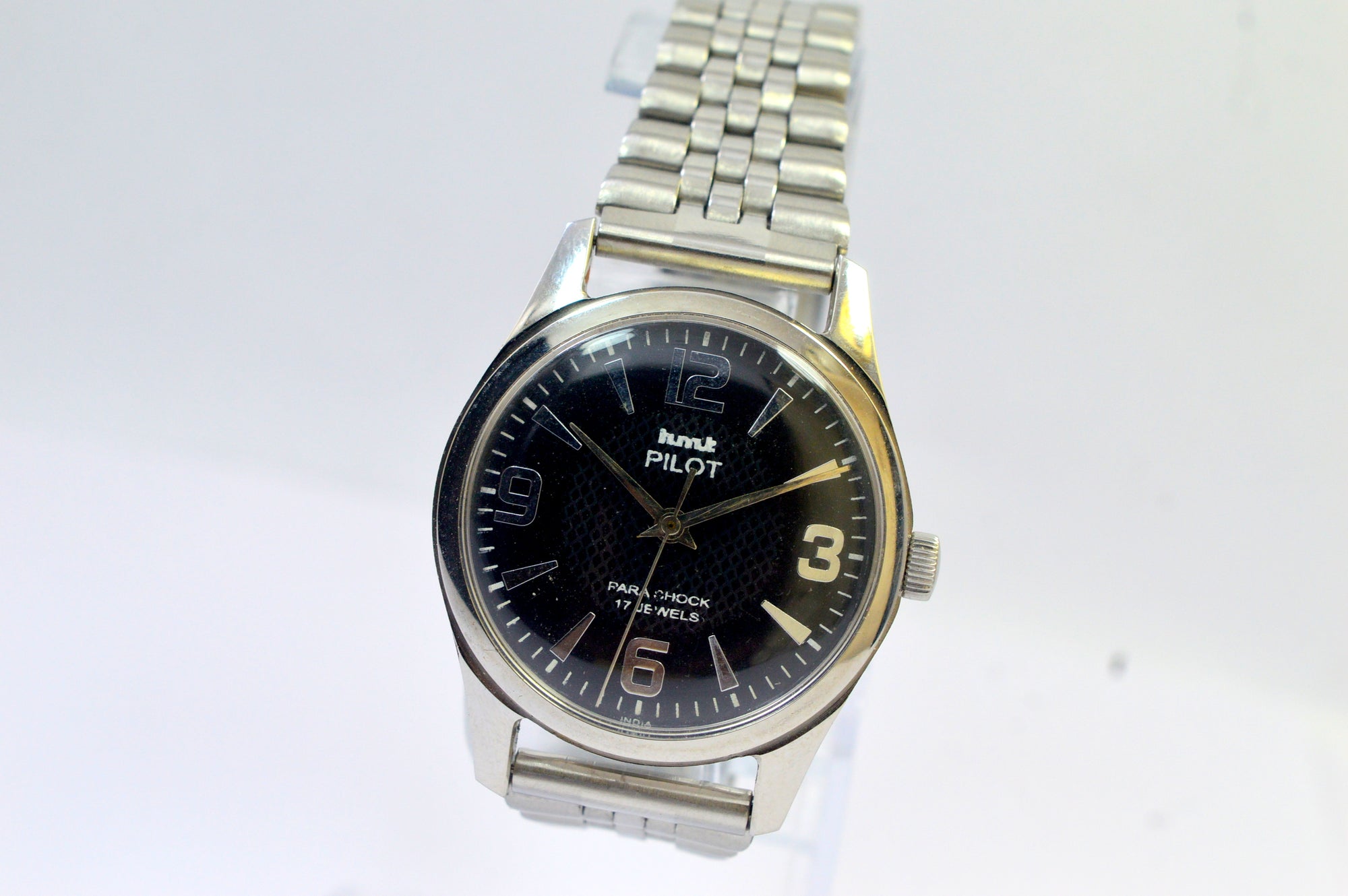 Hmt Pilot Black Dial 17 Jewels Analog Wrist Watch For Men