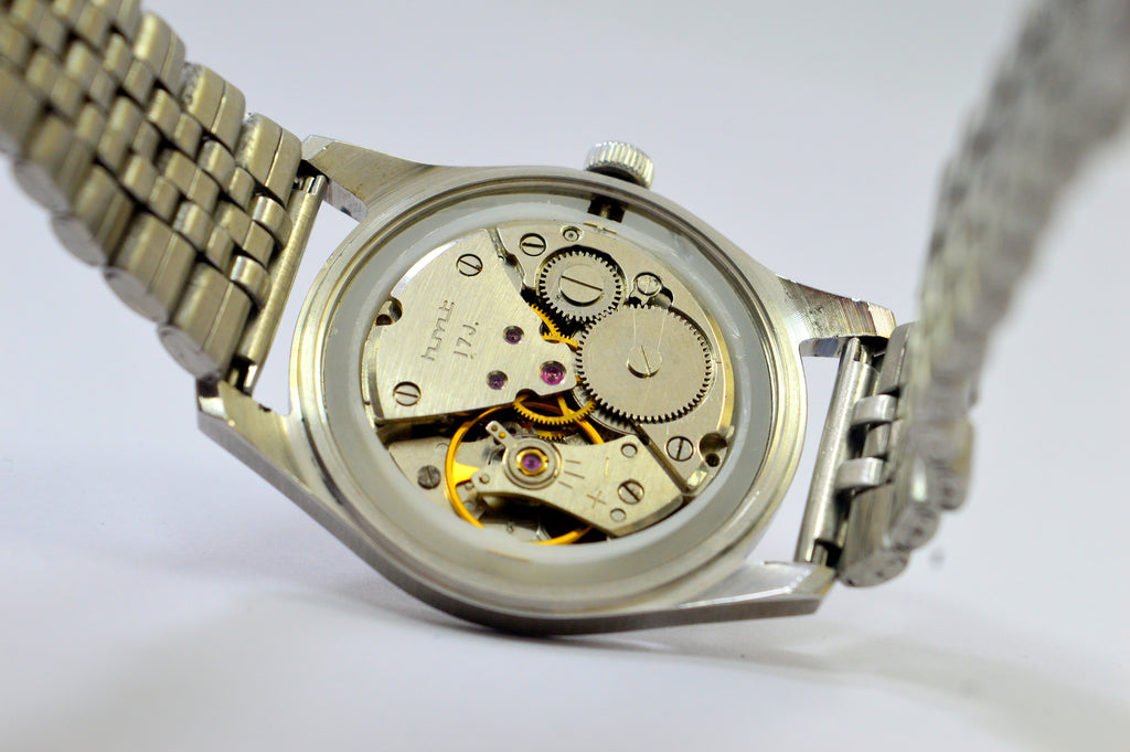 Hmt Pilot White Dial 17 Jewels Analog Wrist Watch For Men