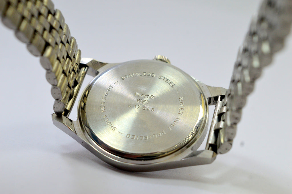 Hmt Janata Black Dial 17 Jewels Analog Hindi Figure Wrist Watch For Men