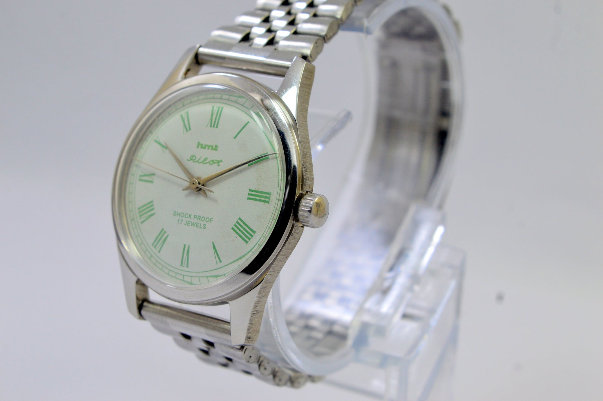 Hmt Pilot White Dial 17 Jewels Analog Wrist Watch For Men