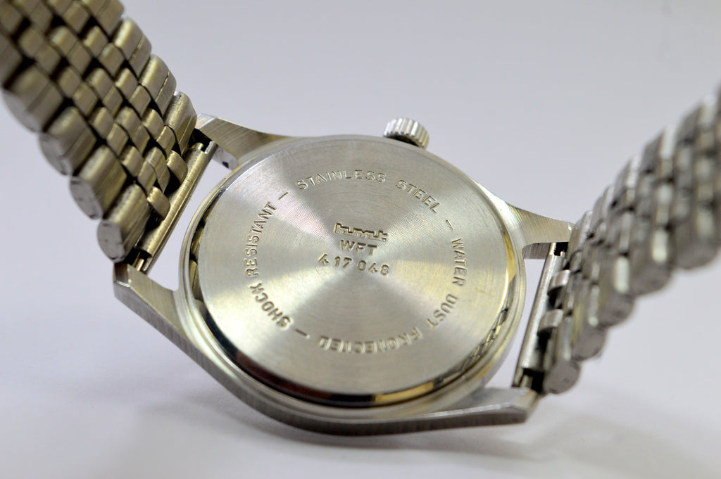 Hmt Pilot White Dial 17 Jewels Analog Wrist Watch For Men