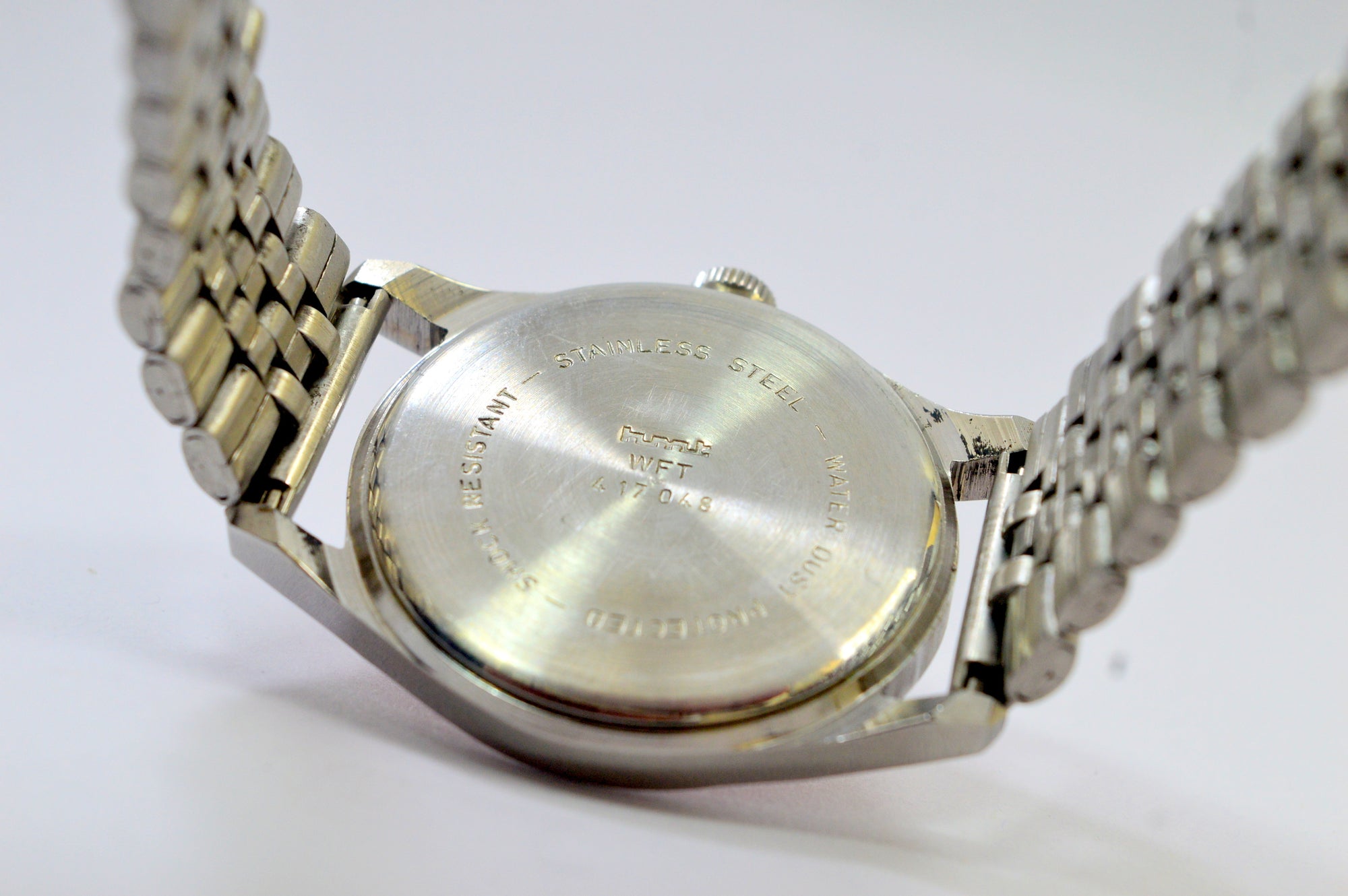 Hmt Janata Red Dial Hindi Figure Analog 17 Jewels  Wrist Watch For Men